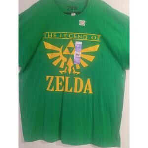 NWT The Legend of Zelda Trifold Logo T Shirt  - Size 2X / Kelly Green